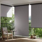 vidaXL Auvent latéral de balcon gris foncé 165x250 cm
