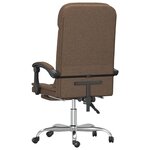 vidaXL Fauteuil de massage inclinable de bureau Marron Tissu