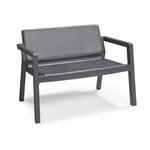 Salon de jardin en plastique injecté ALLIBERT 4 personnes EMILY Graphite