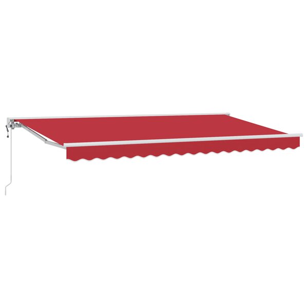 vidaXL Auvent Rétractable Rouge 400x200 cm tissu