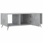 vidaXL Table basse gris béton 102x50x40 cm bois d'ingénierie