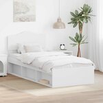 vidaXL Cadre de lit Blanc 100 x 200 cm Bois de pin massif