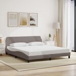 vidaXL Cadre de lit sans matelas taupe 180x200 cm tissu