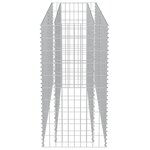 vidaXL Lit surélevé à gabion Acier galvanisé 180x50x100 cm