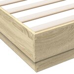 vidaXL Cadre de lit chêne sonoma 120x190 cm bois d'ingénierie