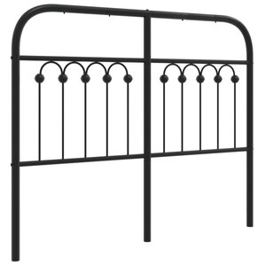 vidaXL Tête de lit métal noir 120 cm