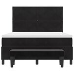 vidaXL Lit à ressorts avec matelas Noir 140 x 190 cm Velours