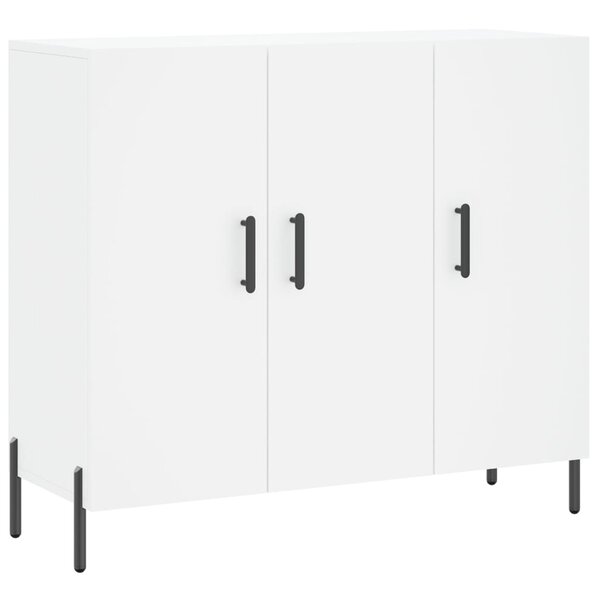 vidaXL Buffet blanc 90x34x80 cm bois d'ingénierie