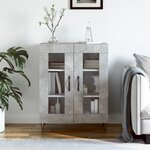 vidaXL Buffet gris béton 69 5x34x90 cm bois d'ingénierie