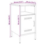 vidaXL Tables de chevet 2 Pièces anthracite 36x39x68 cm