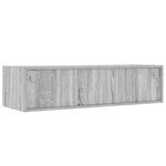 vidaXL Meuble TV avec lumières LED sonoma gris 100X35 5x25 cm