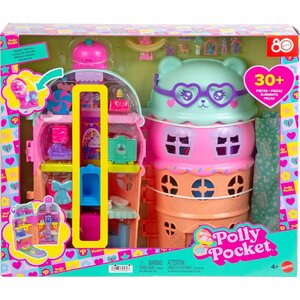 Mattel JFT91 - Polly Pocket - Coffret maison cornet de glace avec figurines