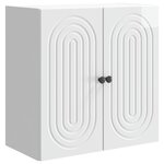 vidaXL Armoire Murale Blanc brillant 59 x 31 x 60 cm Bois d'ingénierie