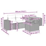 vidaXL Salon de jardin 5 Pièces avec coussins noir résine tressée