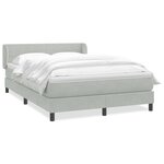 vidaXL Sommier à lattes de lit et matelas gris clair 140x210cm velours