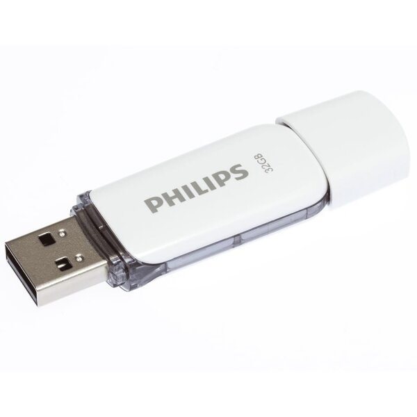 Philips clés usb 2.0 snow 32 go 3 pièces blanc et gris