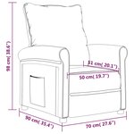 vidaXL Fauteuil inclinable Noir Tissu