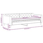 vidaXL Lit de jour avec matelas noir 90x200 cm tissu