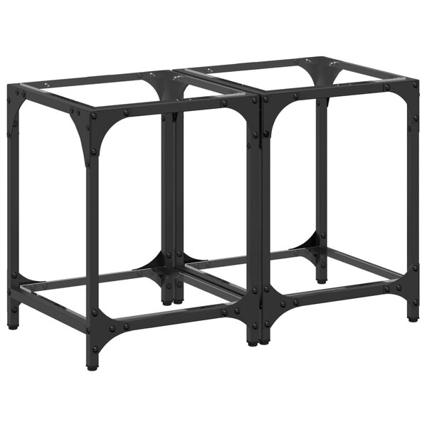 vidaXL Tables basses avec dessus en verre transparent 2 Pièces acier