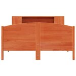vidaXL Lit bibliothèque sans matelas cire marron 140x200 cm pin massif