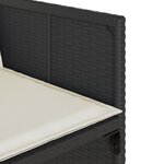 vidaXL Ensemble à manger de jardin coussins 7Pièces Noir Résine tressée