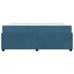 vidaXL Cadre de lit avec matelas Bleu 180 x 200 cm tissu