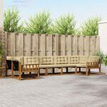 vidaXL Ensemble de canapés d'extérieur 7 Pièces Naturel et Beige