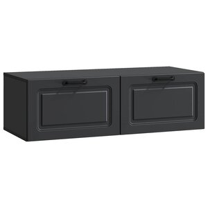 vidaXL Meuble TV mural Noir 98 x 41 x 30 cm Bois d'ingénierie