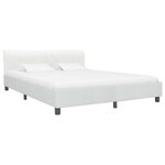 vidaXL Cadre de lit Blanc Similicuir 180 x 200 cm