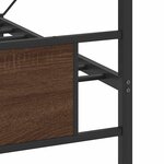 vidaXL Cadre de lit en métal sans matelas chêne marron 160x200 cm