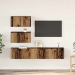vidaXL Ensemble meuble TV 4 Pièces Bois ancien 80 x 30 x 30 cm