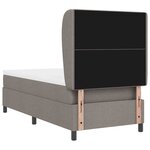 vidaXL Lit à ressorts avec matelas Taupe 80 x 200 cm tissu