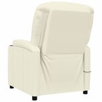 vidaXL Fauteuil de massage blanc crème similicuir