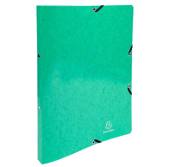 Classeur à élastiques 2 anneaux 15mm Iderama - A4, vert foncé EXACOMPTA