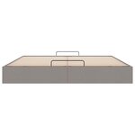 VidaXL Cadre de lit ottoman sans matelas taupe 200x200 cm tissu