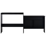 vidaXL Table de bar avec 2 dessus de table Noir 130 x 40 x 120 cm