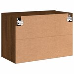 vidaXL Meuble TV mural chêne marron 60x30x41 cm