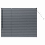 vidaXL Stores vénitiens Gris foncé 130 x 155 cm Aluminium