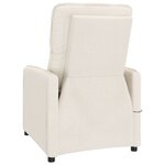 vidaXL Fauteuil de massage Beige Tissu microfibre