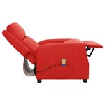 vidaXL Fauteuil de massage Rouge Similicuir