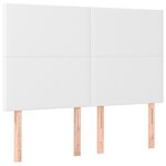 vidaXL Sommier à lattes de lit avec matelas Blanc 140x190cm Similicuir