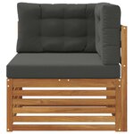 vidaXL Canapé d'angle extérieur Bois d'Acacia Massif Naturel