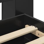 vidaXL Cadre de lit avec rangement Noir 100 x 200 cm Bois d'ingénierie