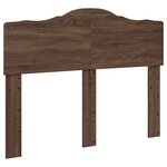vidaXL Cadre de lit Chêne brun 135 x 190 cm Bois d'ingénierie