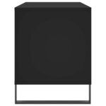 vidaXL Armoire à disques noir 100x38x48 cm bois d'ingénierie