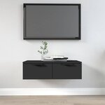 vidaXL Armoire murale noir 68x30x20 cm bois d'ingénierie