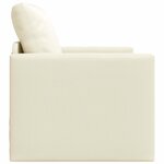 vidaXL Sofa Lit de Sol avec coussin Crème 74 x 77 x 81 cm Faux cuir