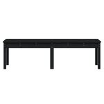 vidaXL Banc de jardin à 2 places noir 159 5x44x45cm bois massif de pin