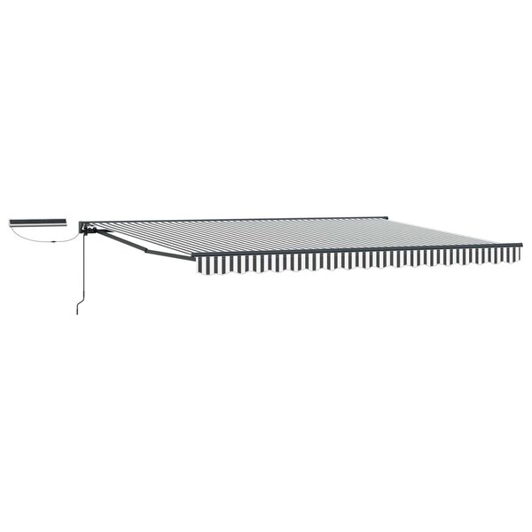 vidaXL Auvent rétractable électrique Anthracite et blanc 4 × 3 m