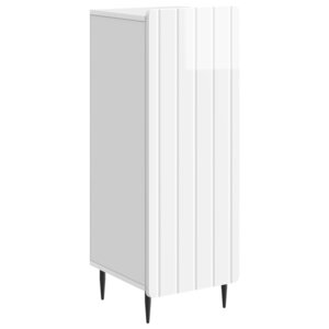 vidaXL Buffet Blanc brillant 34 5 x 33 x 92 cm Bois d'ingénierie